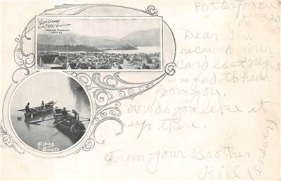 Deadman S Island Vancouver Canada Fishing Boats Oregon Postcard 1907 Ebay