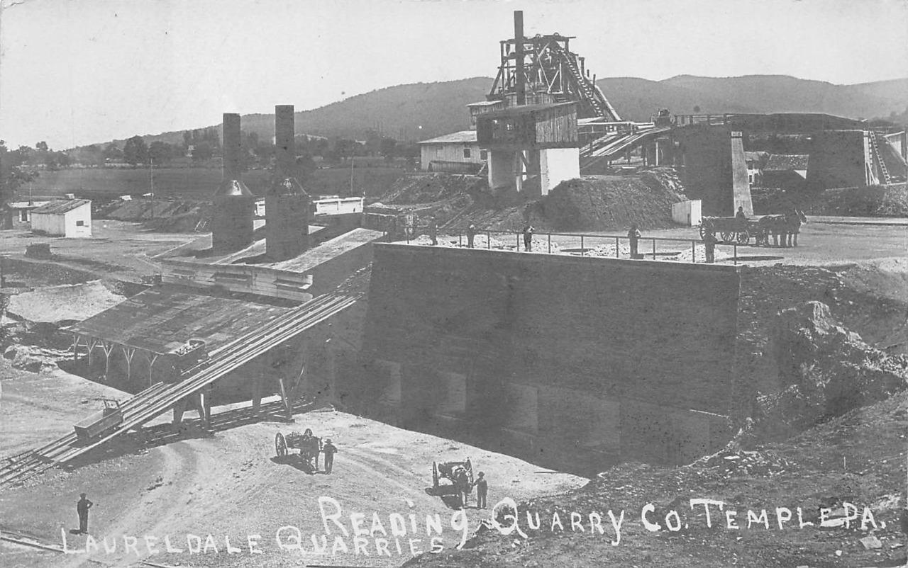 RPPC LAURELDALE QUARRIES READING QUARRY TEMPLE PENNSYLVANIA PHOTO