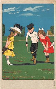 Children Diabolo Game Embossed Postcard C 1910 Ebay