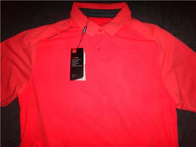 Details About Under Armour Golf Heatgear Body Map Polo Shirt Pink Size L Men Nwt 75 00