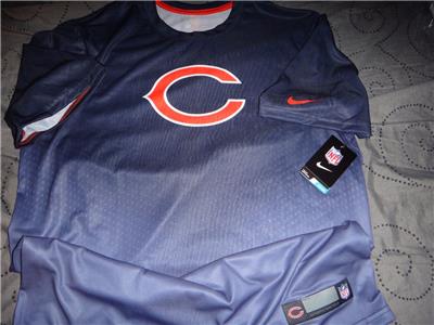 NIKE CHICAGO BEARS NFL TEAM APPAREL DRI FIT SHIRT SIZE 2XL XL L M MEN NWT $45.00