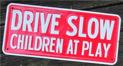 Sunbeam Bread Children at Play Slow Advertising Metal Repro Sign 9x12 60090