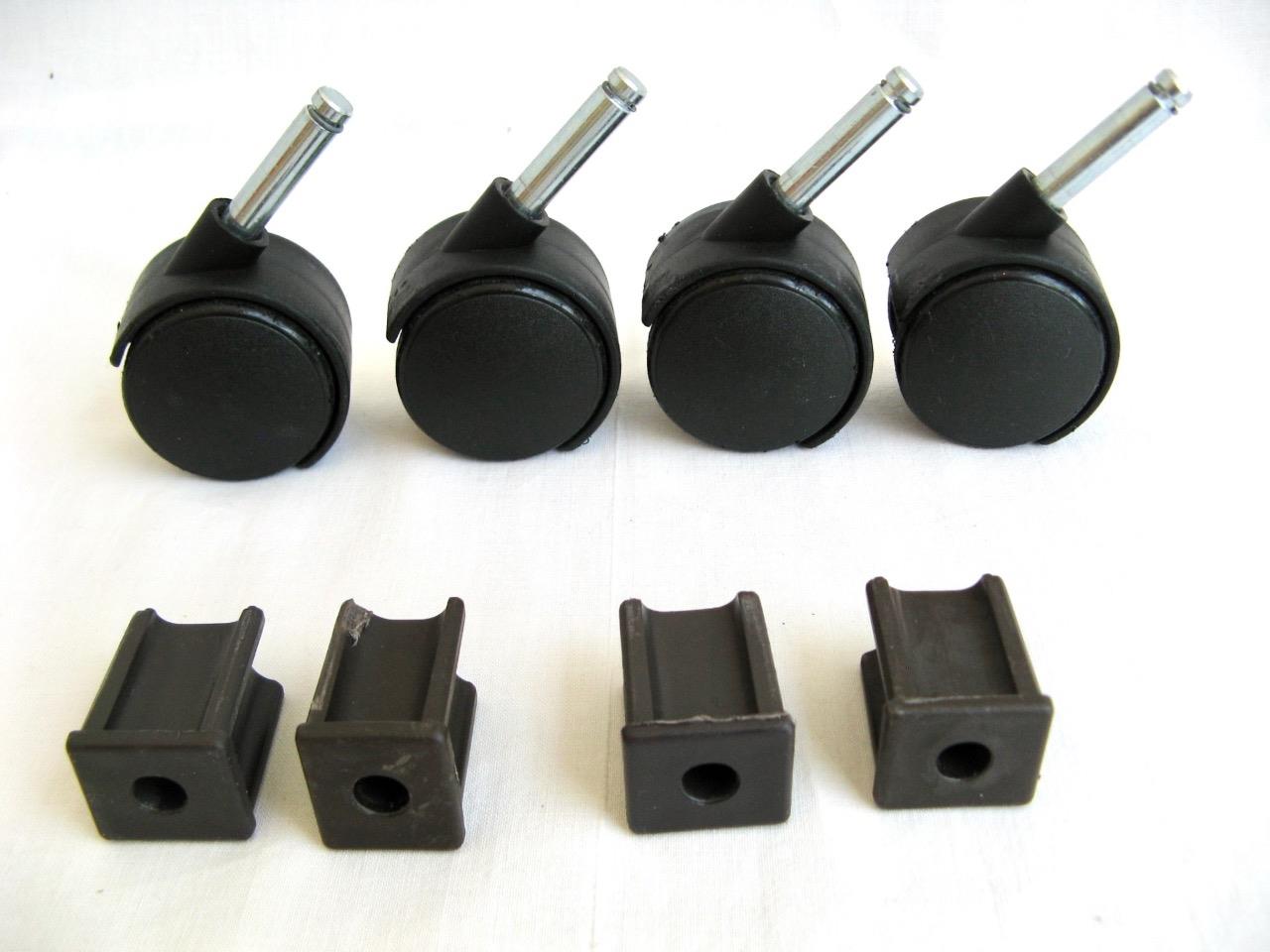 4 ruedas carro anfitriona 40 cms ruedas dobles giratorias con o sin enchufes - Imagen 3 de 3