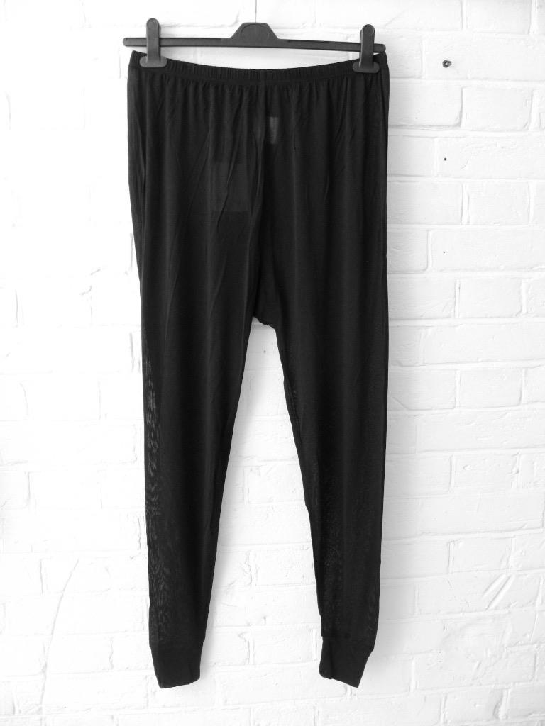 Pure silk vest or long johns Patra XL Black knitted New with tags and bags - Picture 3 of 3