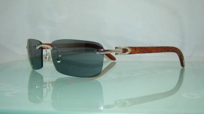 Cartier T8200729 C Decor Smooth Platinum Finish Rimless Bubinga