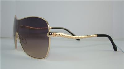 Roberto Cavalli Agena 793S 28C GOLD SUNGLASSES Grey Green Lenses Size 125