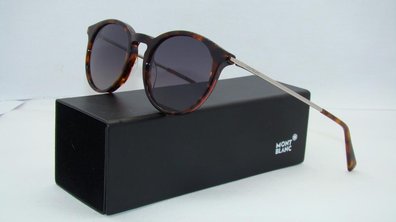 Mont Blanc MB 549 52B Havana Sunglasses CARL ZEISS Grey Gradient Lens