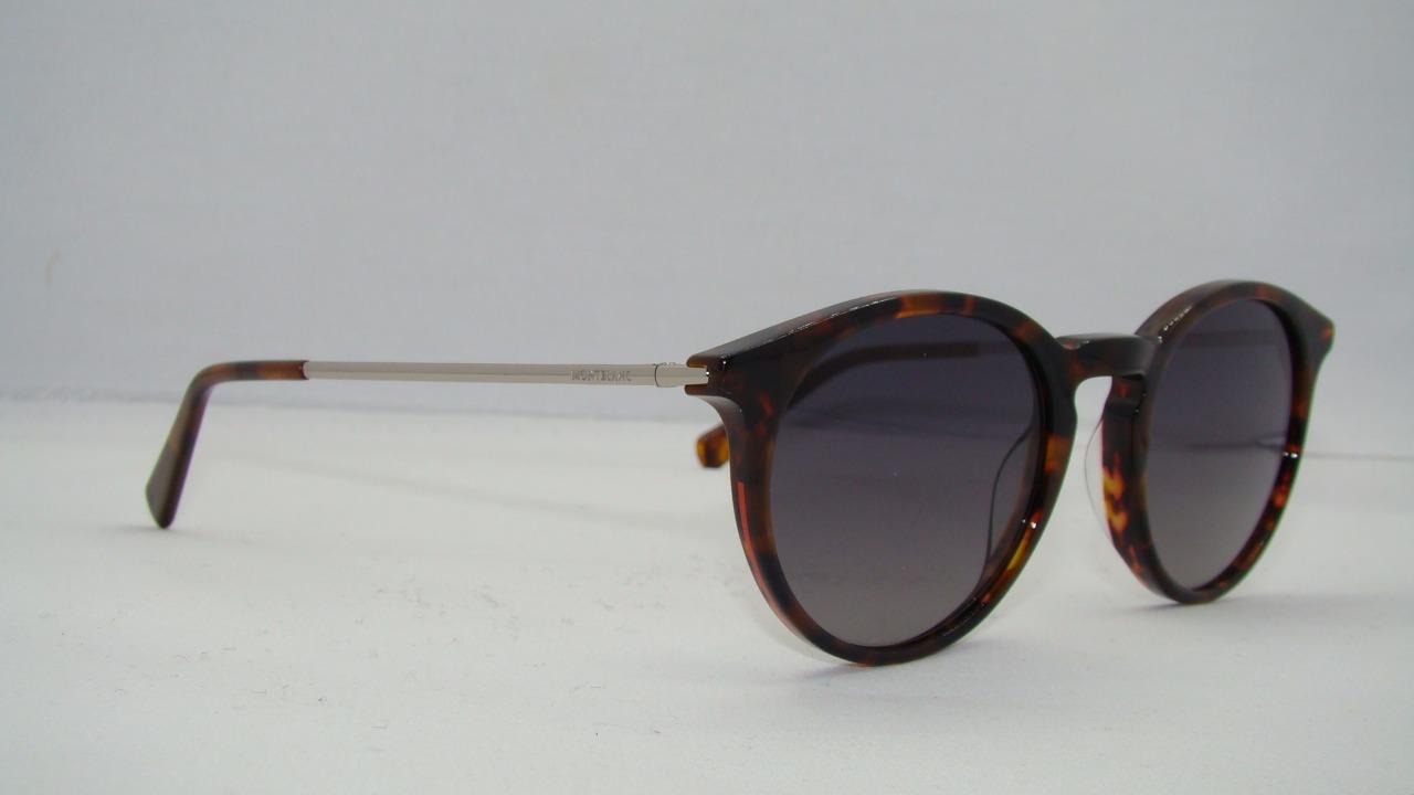 Mont Blanc MB 549 52B Havana Sunglasses CARL ZEISS Grey Gradient Lens