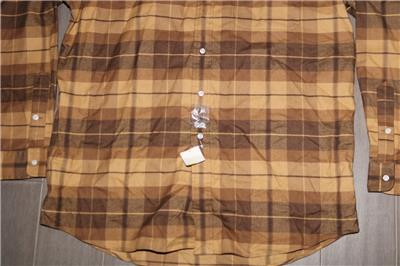 VINTAGE 90s POLO RALPH LAUREN LOWELL SPORT MENS CASUAL SHIRT BROWN