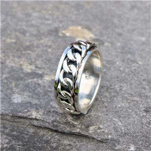 指輪・リング Sterling Silver925 Hanging Chain Ring For Men & Women Sterling Silver925 Hanging Chain Ring For Men & Women