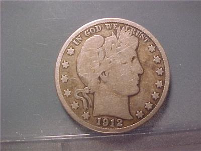 BARBER HALF DOLLAR IN 2X2 1912-D