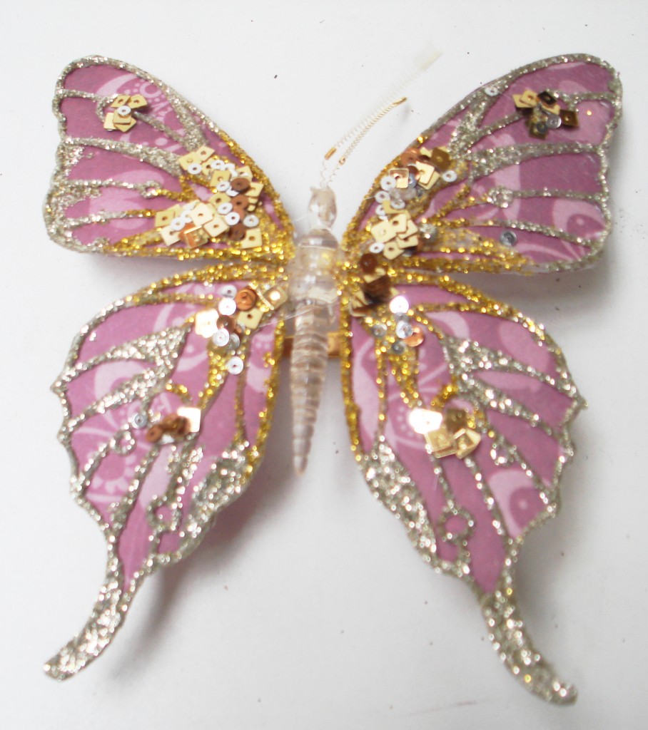 GLITTER BUTTERFLY WITH CLIP WEDDING BEDROOM DECORATION