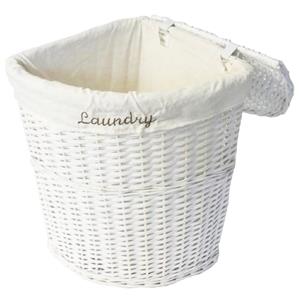 White Brown Olive Wicker Corner Laundry Basket Bin Bathromm Bedroom Storage Ebay Moreover, the inside liner can be taken out. white brown olive wicker corner laundry