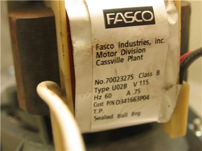 FASCO 70023275 Draft Inducer Blower Motor Assembly 7002-3275 D341663P04