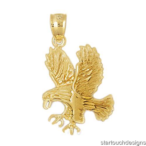 14k Yellow Gold Eagle Pendant