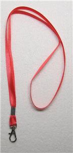 Solid RED Thin Ribbon Strap LANYARD KEY CHAIN Ring Keychain ID Holder NEW