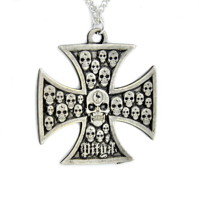 Black Iron Cross Necklace Punk Rock Metal Motorhead Triple H Gothic ...