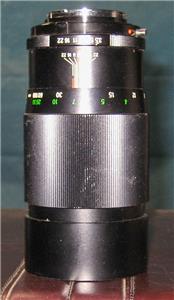 Vintage Vivitar 200mm f3.5 MC Auto Telehoto Lens for Minolta MC/MD
