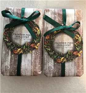 2 Castelbel Scented Bar Soap Wrapped Gift Paper Frosted Pine