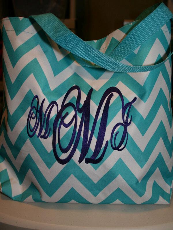 Personalized Monogrammed CHEVRON SHOPPING TOTE Several Colors | eBay