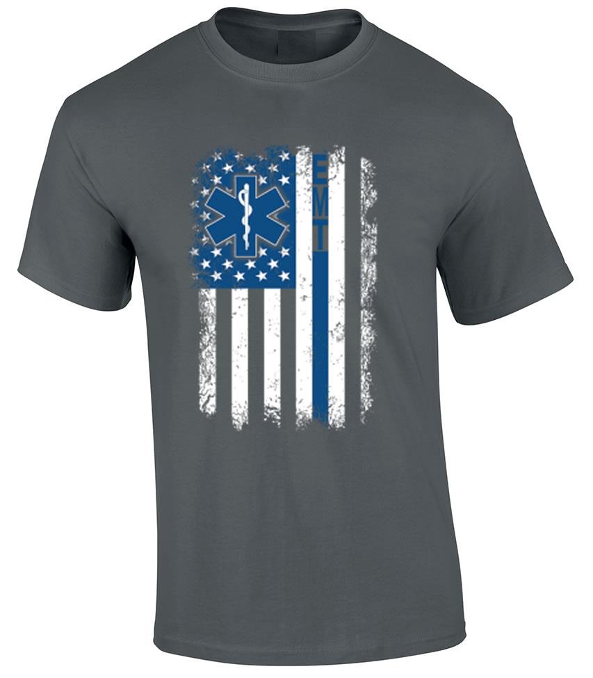 T-shirt bandiera EMT Emergency Medical Technician paramedico primo soccorritore - Foto 12 di 29