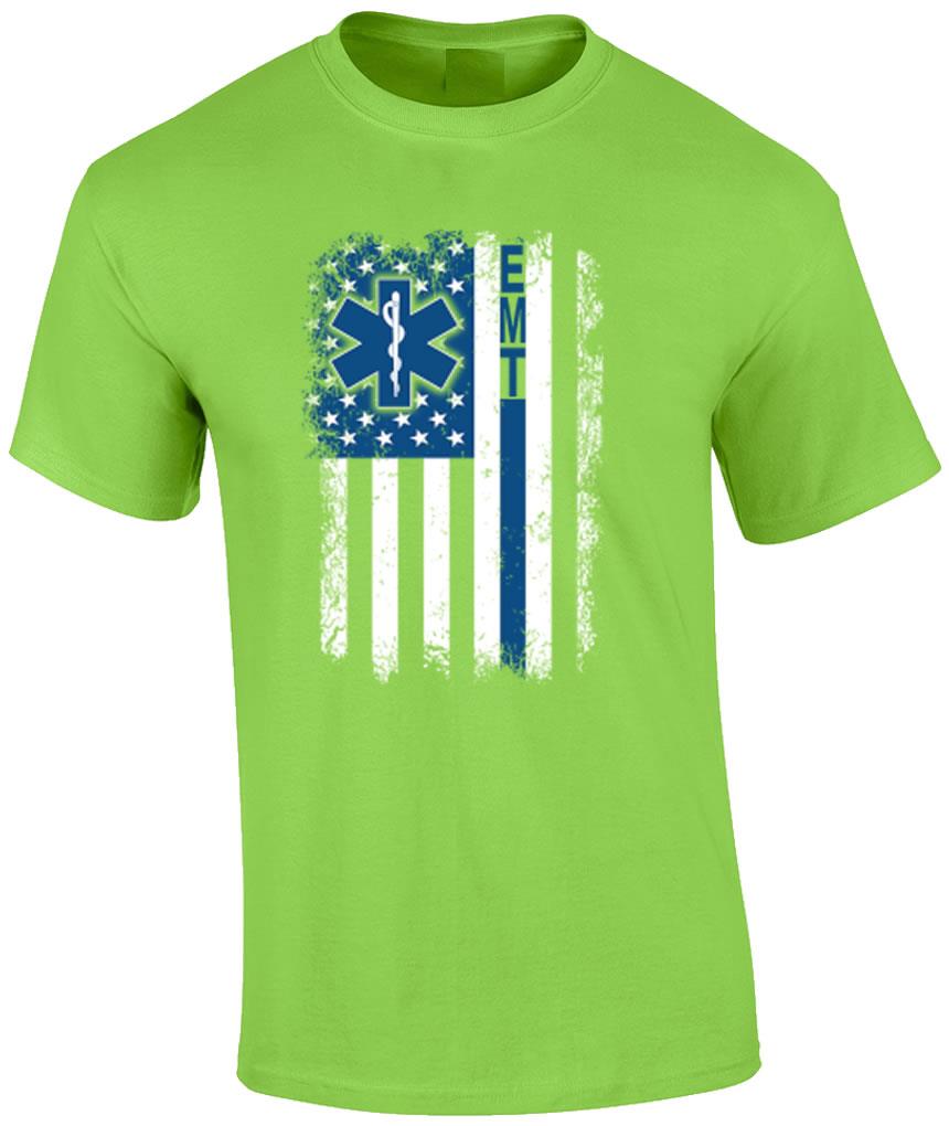 T-shirt bandiera EMT Emergency Medical Technician paramedico primo soccorritore - Foto 5 di 29