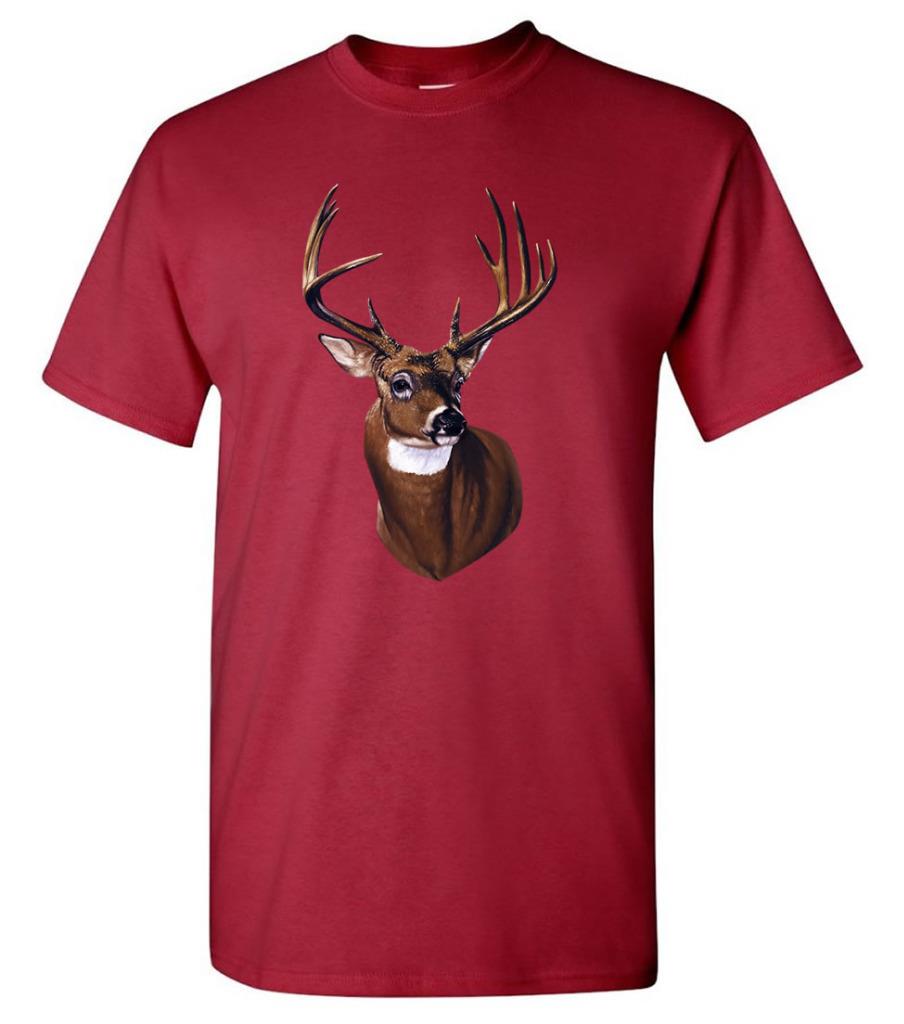 Deer Head Portrait T-Shirt Hunting Wildlife Tee | eBay
