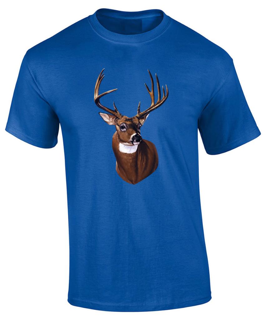 Deer Head Portrait T-Shirt Hunting Wildlife Tee | eBay