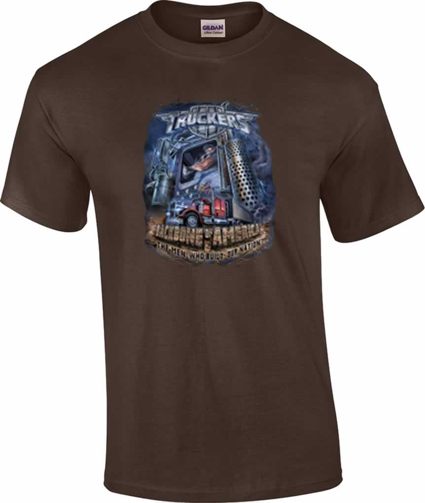 Truckers Backbone of America T-Shirt Truck Driver Occupation Tee