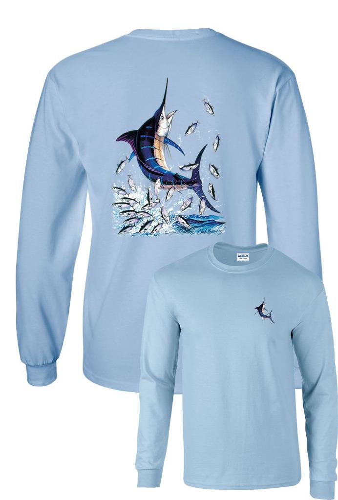 Blue Marlin Sailfish Deep Sea Fishing Long Sleeve T-Shirt