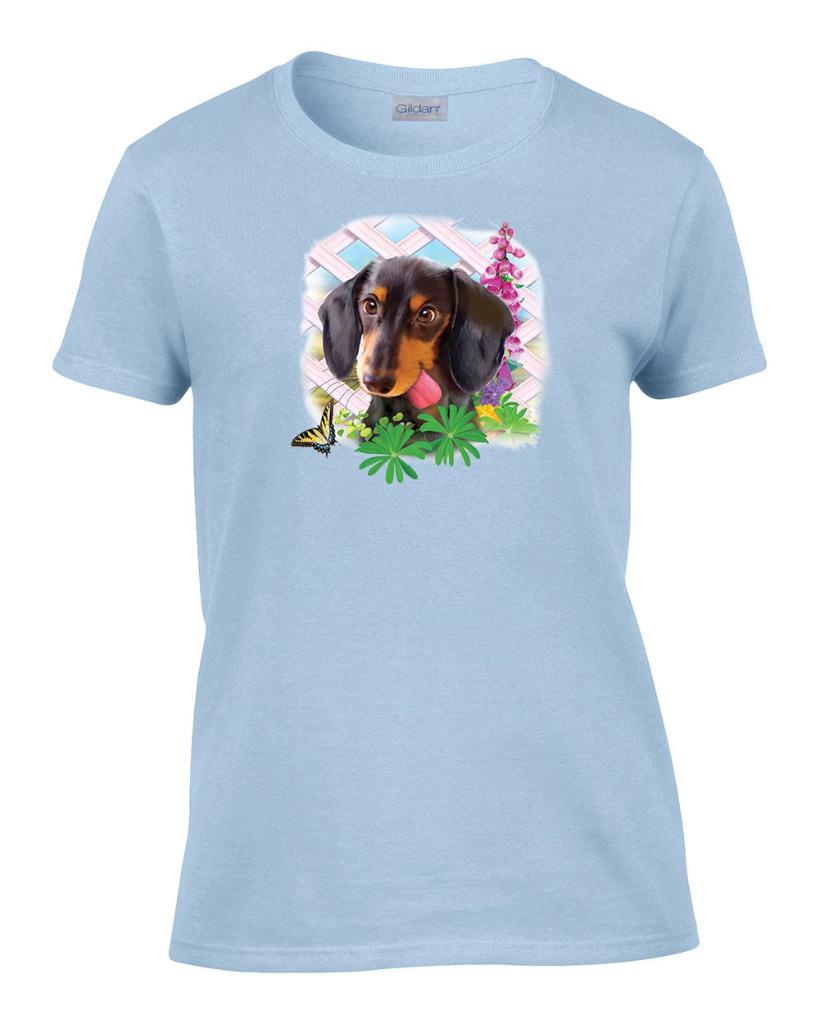 Womens Black and Tan Dachshund T-Shirt Ladies Black and Tan Dachshund Dog Tee