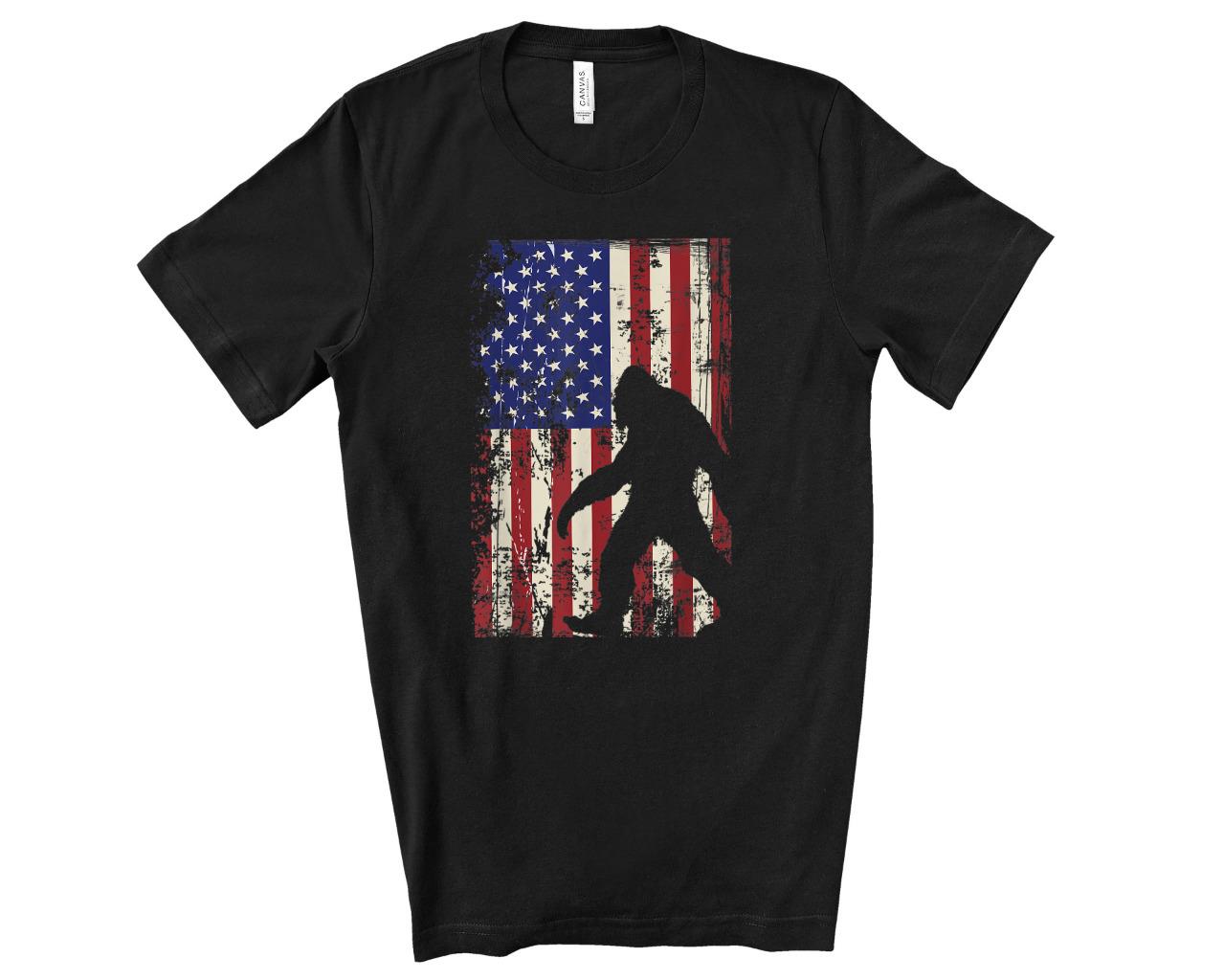 bigfoot american flag shirt