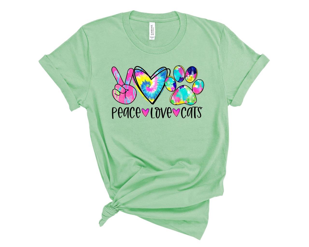 Cat Lover Gift Cat Mom Shirt Gift for Cat Mom Tie Dye Cat Shirt Tie Dye Tshirt Cat Lover T-shirt Flower Cat Shirt Floral Cat Shirt
