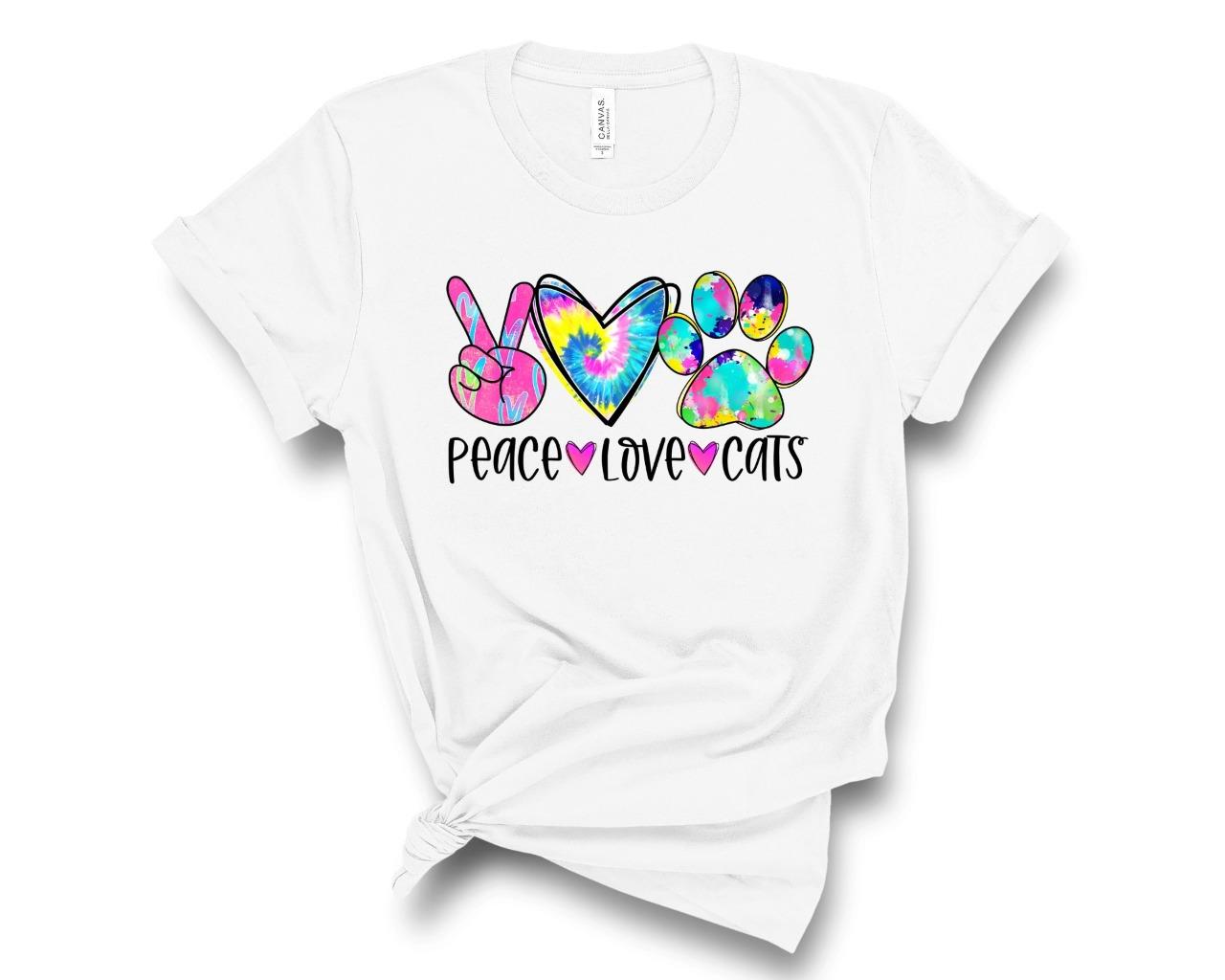Cat Lover Gift Cat Mom Shirt Gift for Cat Mom Tie Dye Cat Shirt Tie Dye Tshirt Cat Lover T-shirt Flower Cat Shirt Floral Cat Shirt
