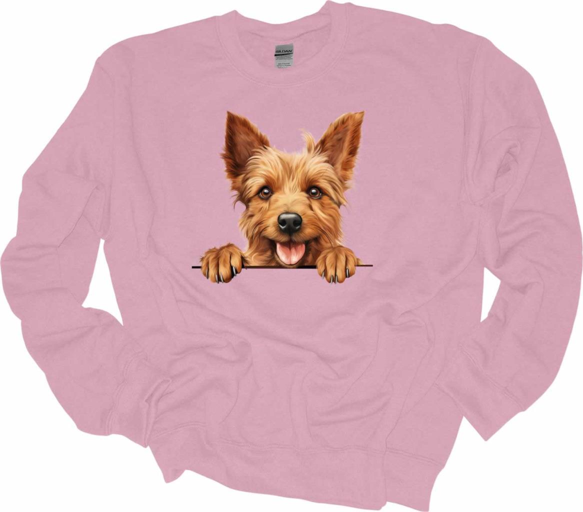 Peeking Australian Terrier Dog Sweatshirt Dog Lover Shirt