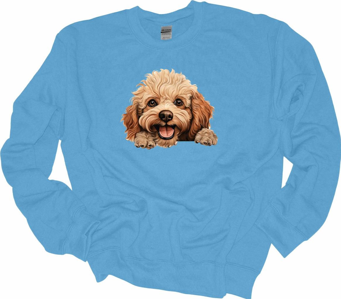 Peeking Toy Poodle Dog Sweatshirt Dog Lover Shirt