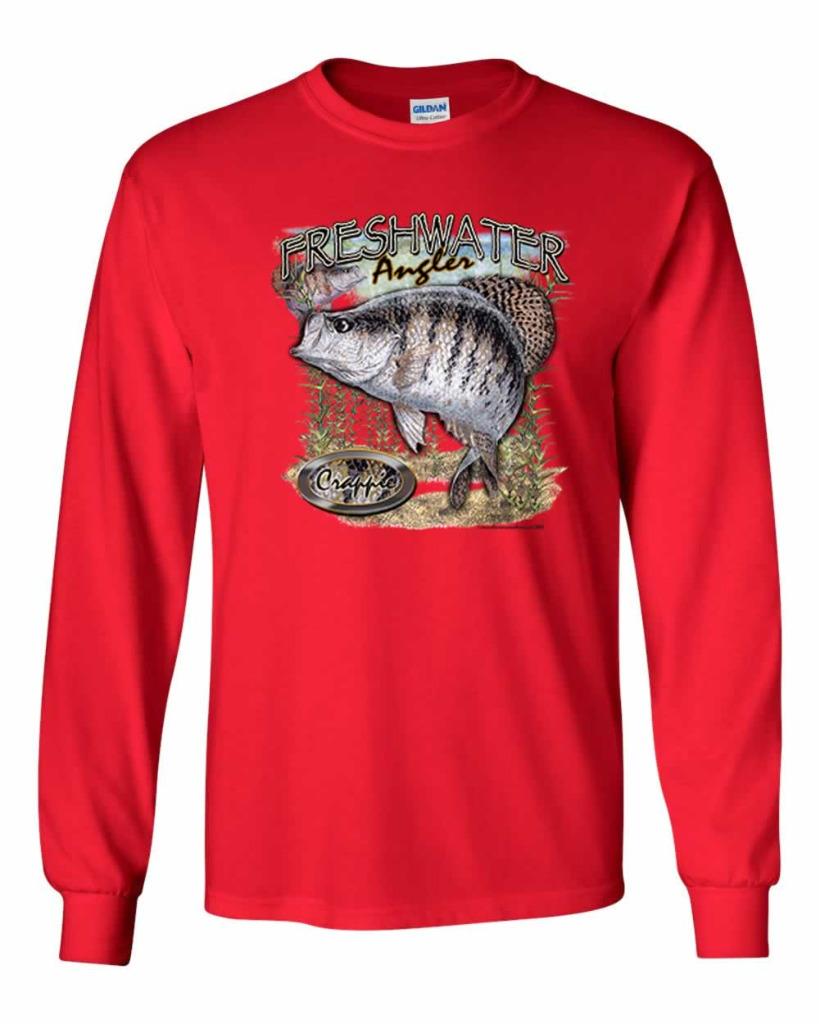 T-shirt Manches Longues 'I'm A Crappie Fisherman' - Neuf Sans étiquettes, Tailles S à 5X