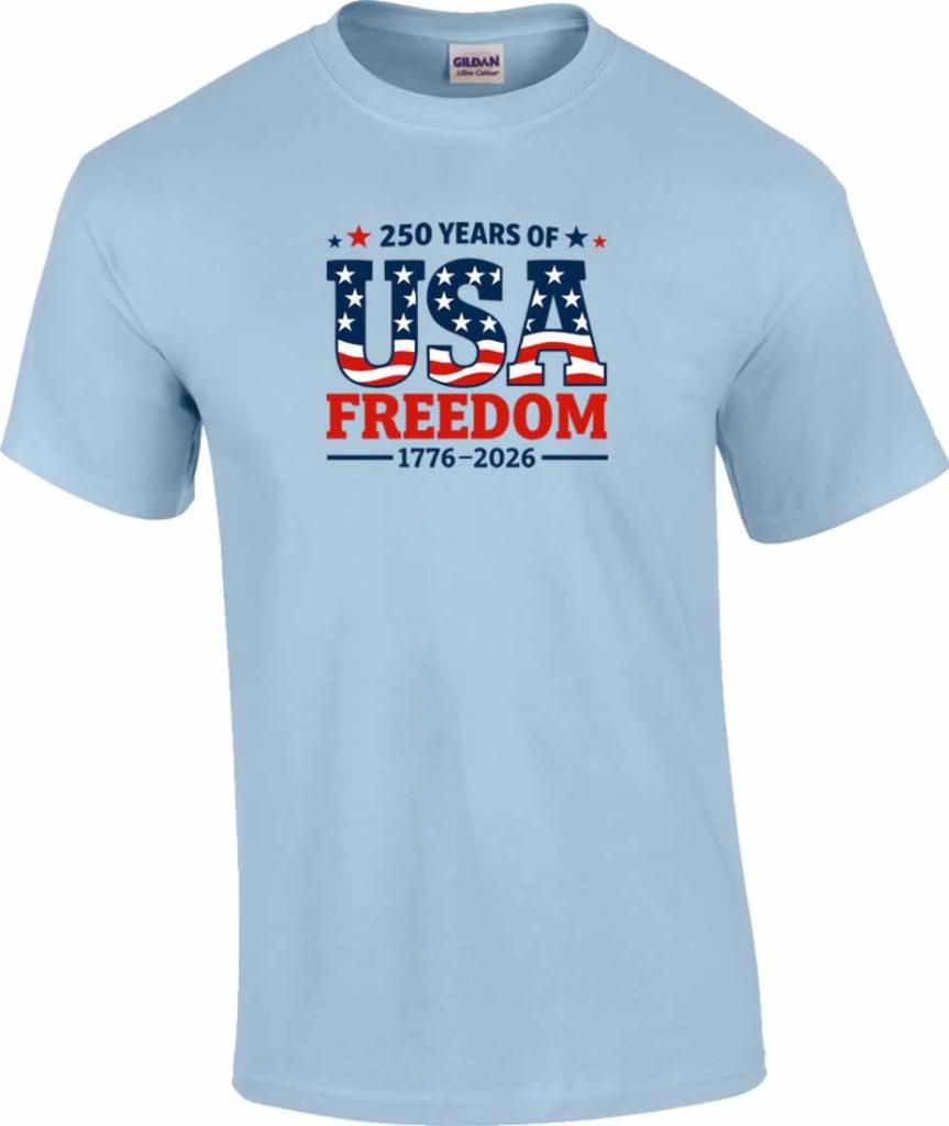 Patriotic USA Flag 250 Years of Freedom 1776-2026 250 Anniversary T-Shirt