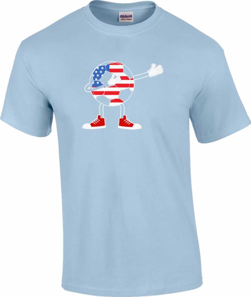 Patriotic Dabbing Flag Soccer Ball T-Shirt