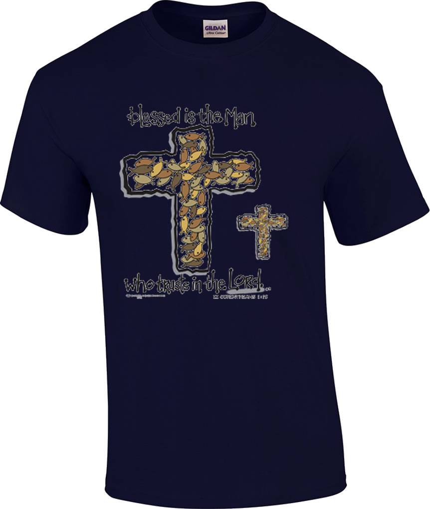 Christian Blessed Is The Man Who Trusts In The Lord Religious Cross T ...