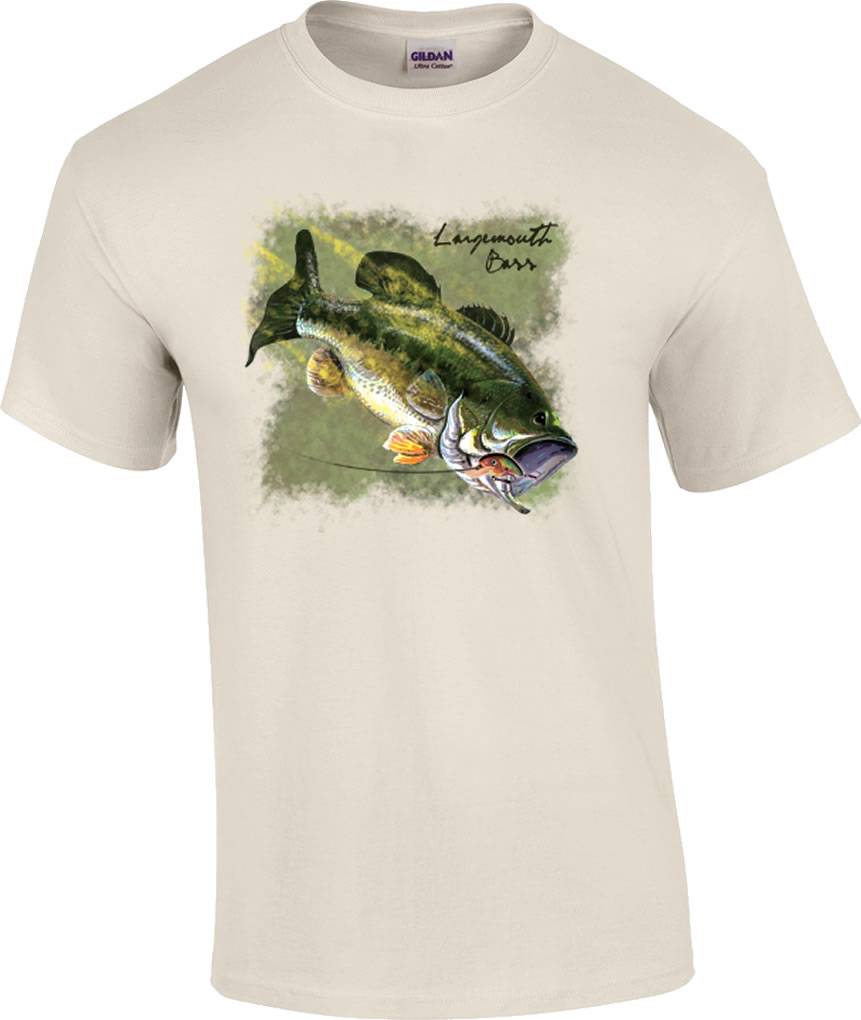 Largemouth Bass Fishing Fisherman Lure T-Shirt | eBay