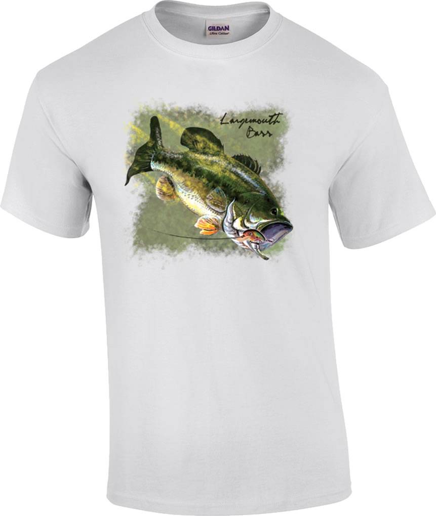 Largemouth Bass Fishing Fisherman Lure T-Shirt | eBay