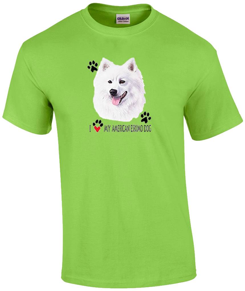 I Love My American Eskimo Dog T-Shirt | eBay