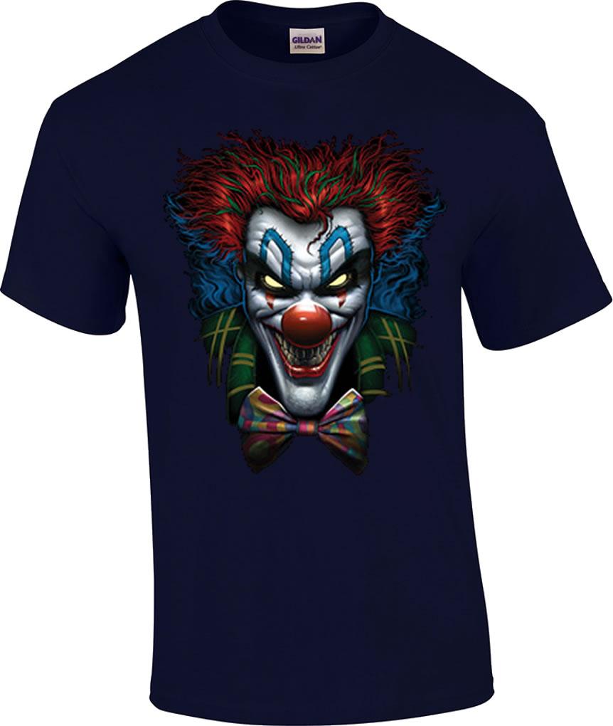 Psycho Clown Evil Dark Scary Clown T-Shirt Tee | eBay