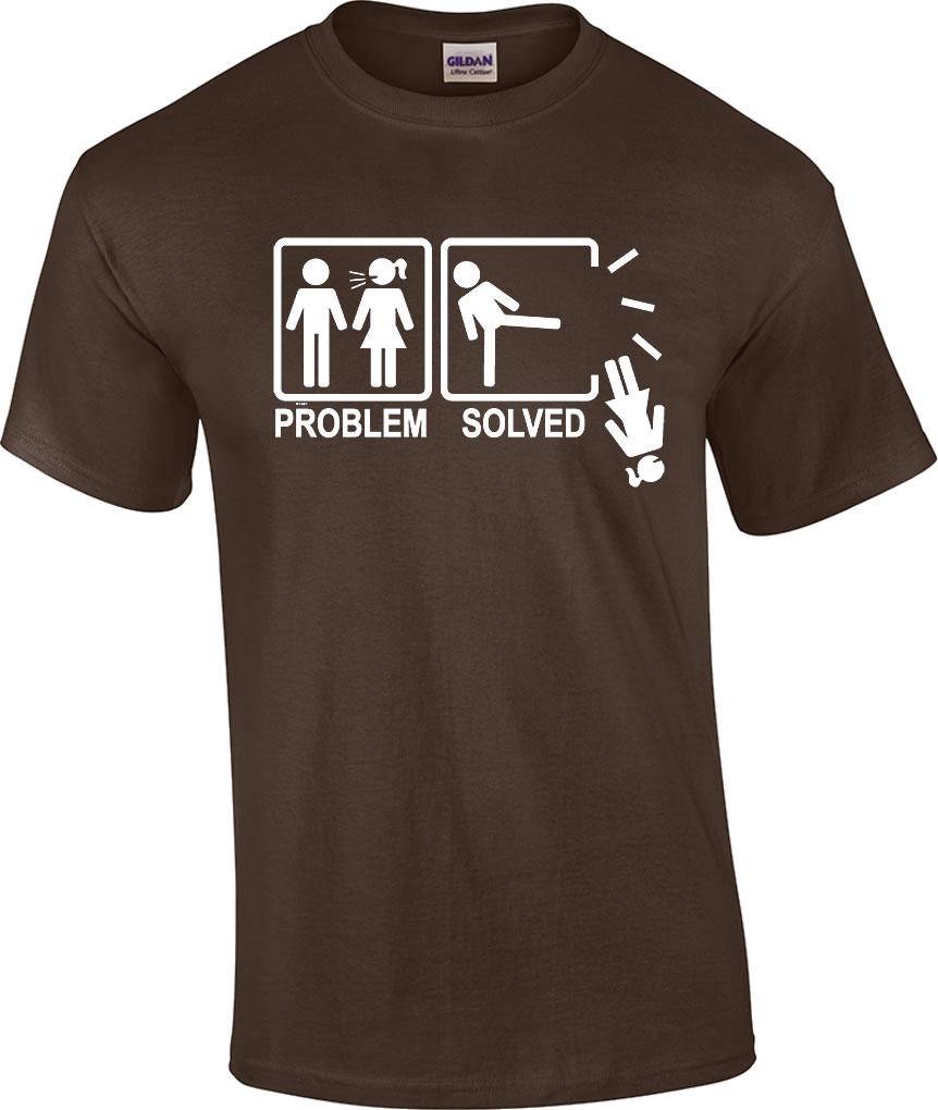 Funny Problem Solved Marriage Gag Gift Humor Bachelor Party Rude T ...
