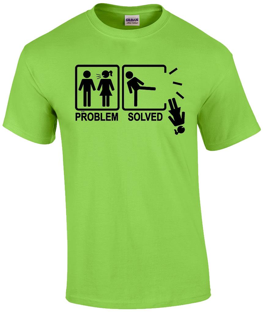 Funny Problem Solved Marriage Gag Gift Humor Bachelor Party Rude T ...