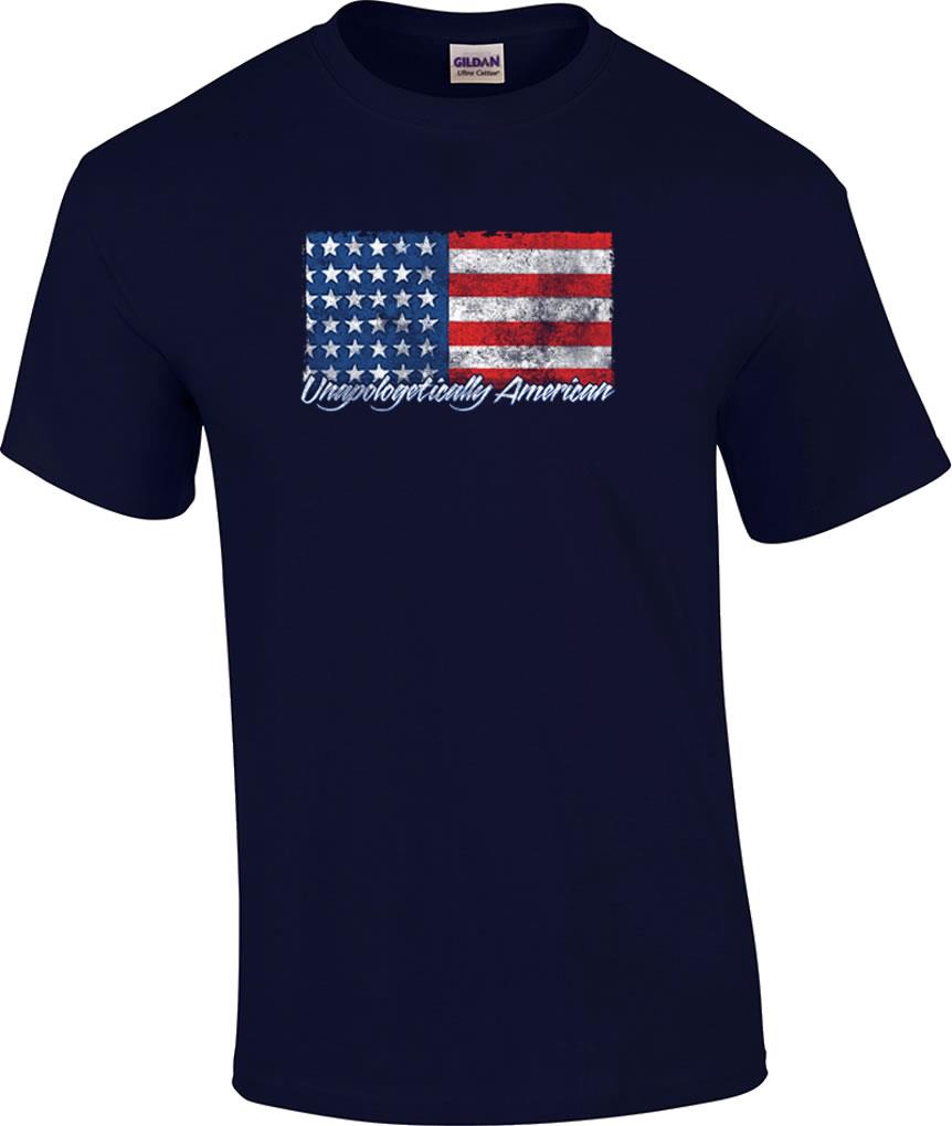 Unapologetically American Flag Political Distressed T-Shirt | eBay