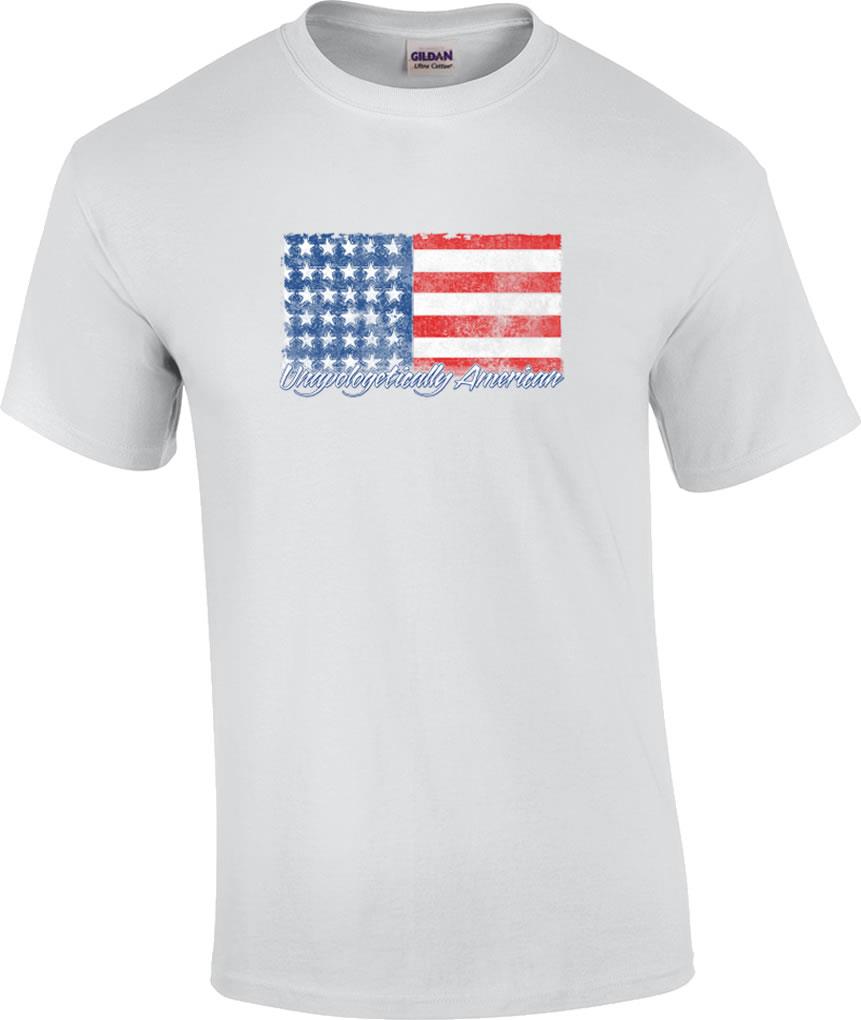 Unapologetically American Flag Political Distressed T-Shirt | eBay