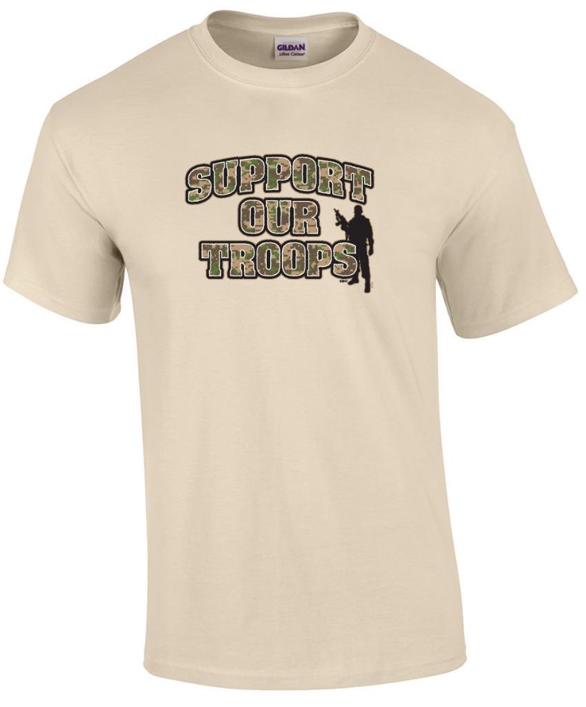 Support Our Troops Camo Military Soldier T-Shirt | eBay