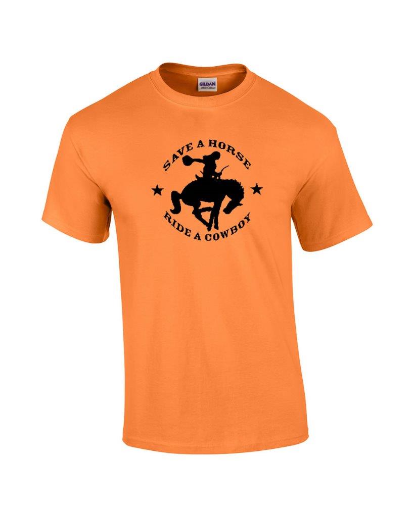 Funny Save A Horse Ride A Cowboy Bronc Cowgirl T-Shirt | eBay